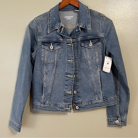 Denizen Levi's Blue Denim Jacket Womens M NWT - Picture 1 of 12